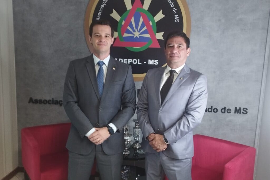 Presidente da Adepol-MS recebe presidente da ASMMP para reforçar cooperação entre entidades