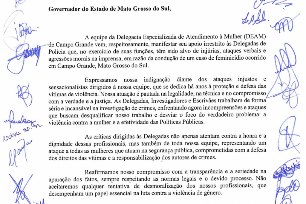 Carta Pública em Defesa das Delegadas de Polícia e do Compromisso com a Justiça