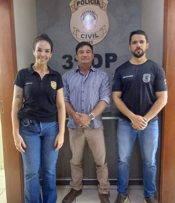 Presidente da Adepol-MS, Delegado André Matsushita, realiza visita institucional à 3ª DP