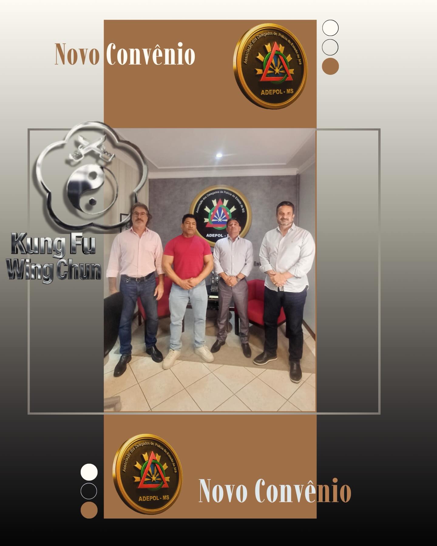 A ADEPOL-MS firma convênio com o representante do Kung Fu Wing Chun