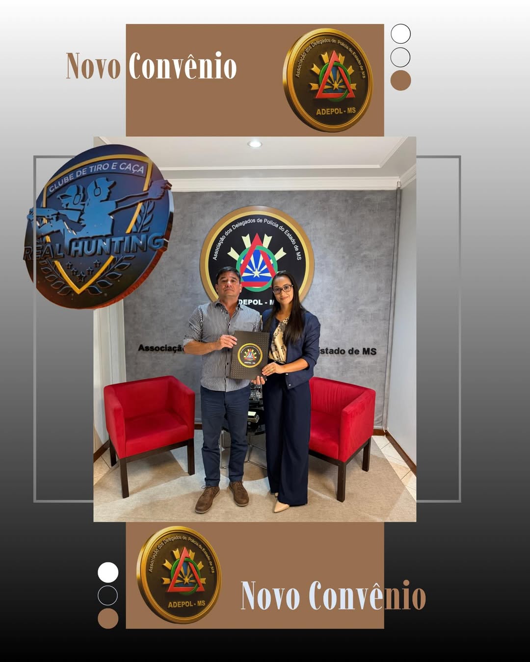 A ADEPOL-MS firma convênio com a Real Hunting