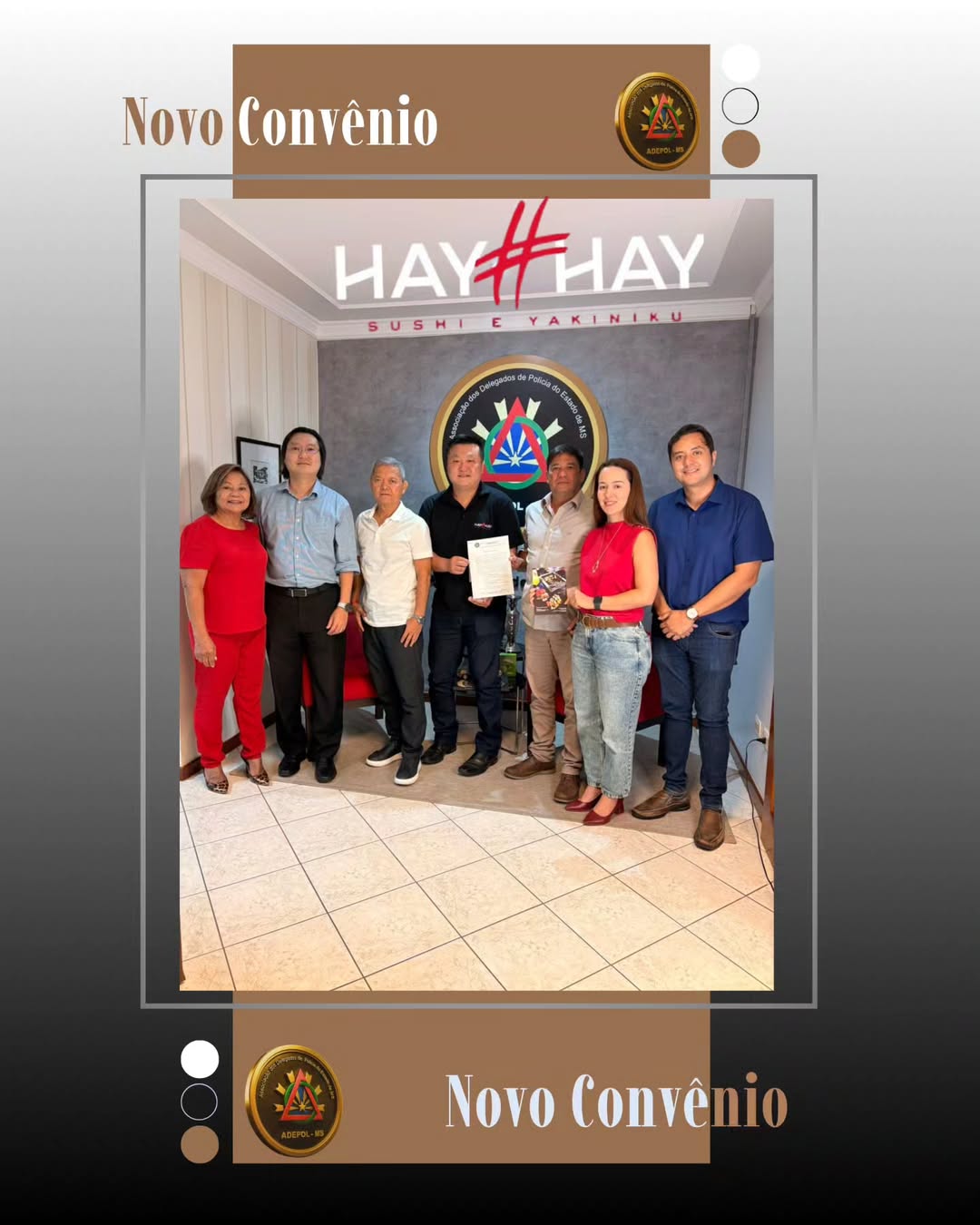 A ADEPOL-MS firma convênio com o Restaurante Hay Hay