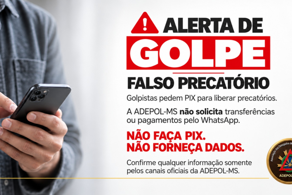 ADEPOL-MS alerta sobre golpe envolvendo precatórios
